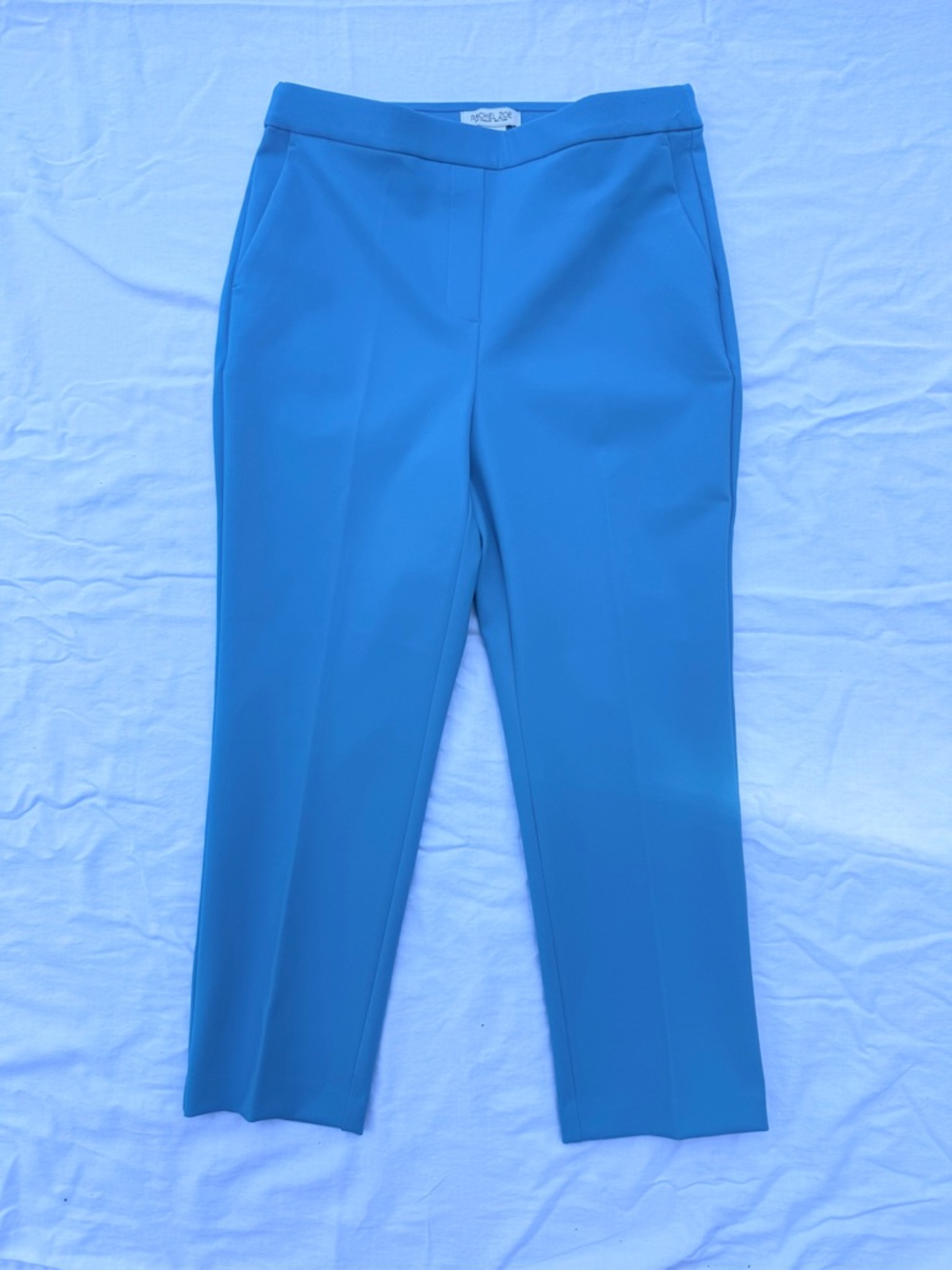 Classic High-Rise Straight Leg Ankle Pants - Blue